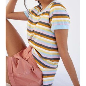 NWT Anthropologie T.LA Charmer Ringer Short Sleeve T-Shirt in Stripes